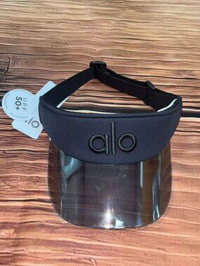 Alo Yoga Airlift Solar Visor (Black)🖤Lightweight Athletic Visor☀️